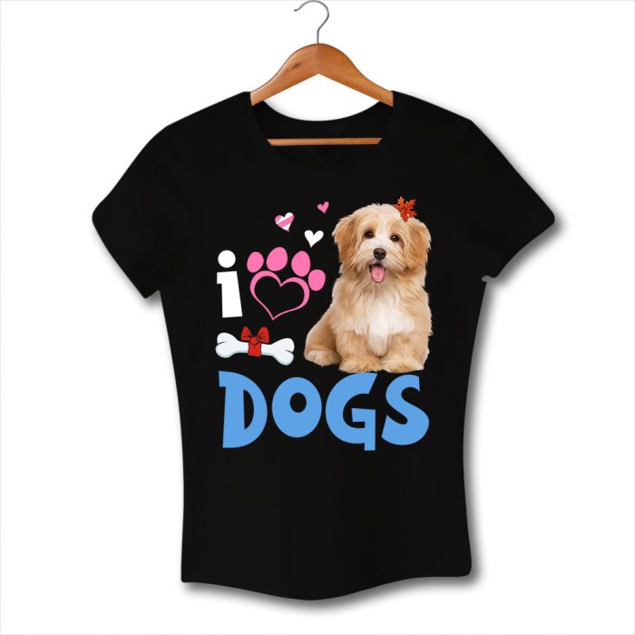 Обичам кучета - Дамска тениска