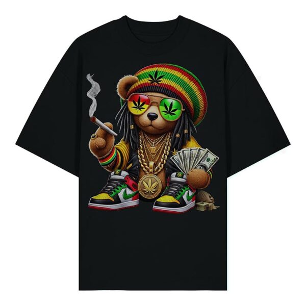 Rasta Teddy Bear - Овърсайз тениска